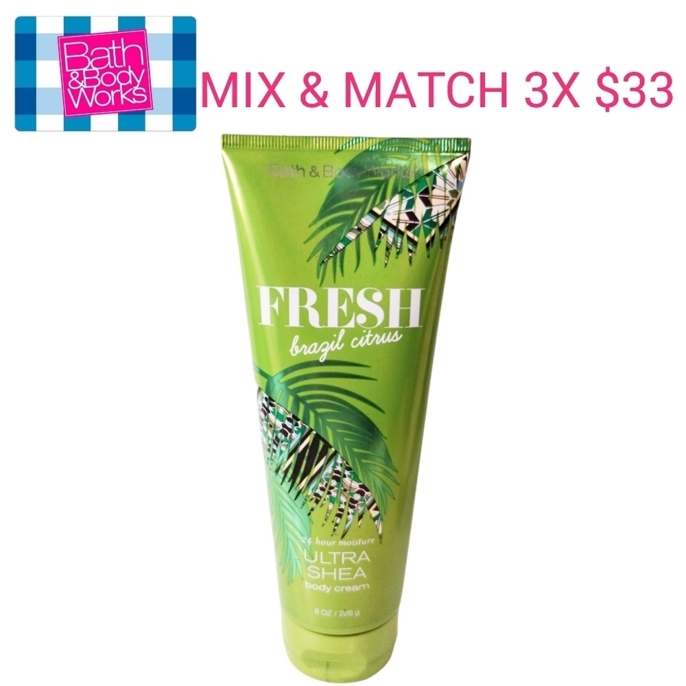 Bath and Body Works rare FRESH BRAZIL CITRUS Ultra Shea Body Cream SALE 3x $33